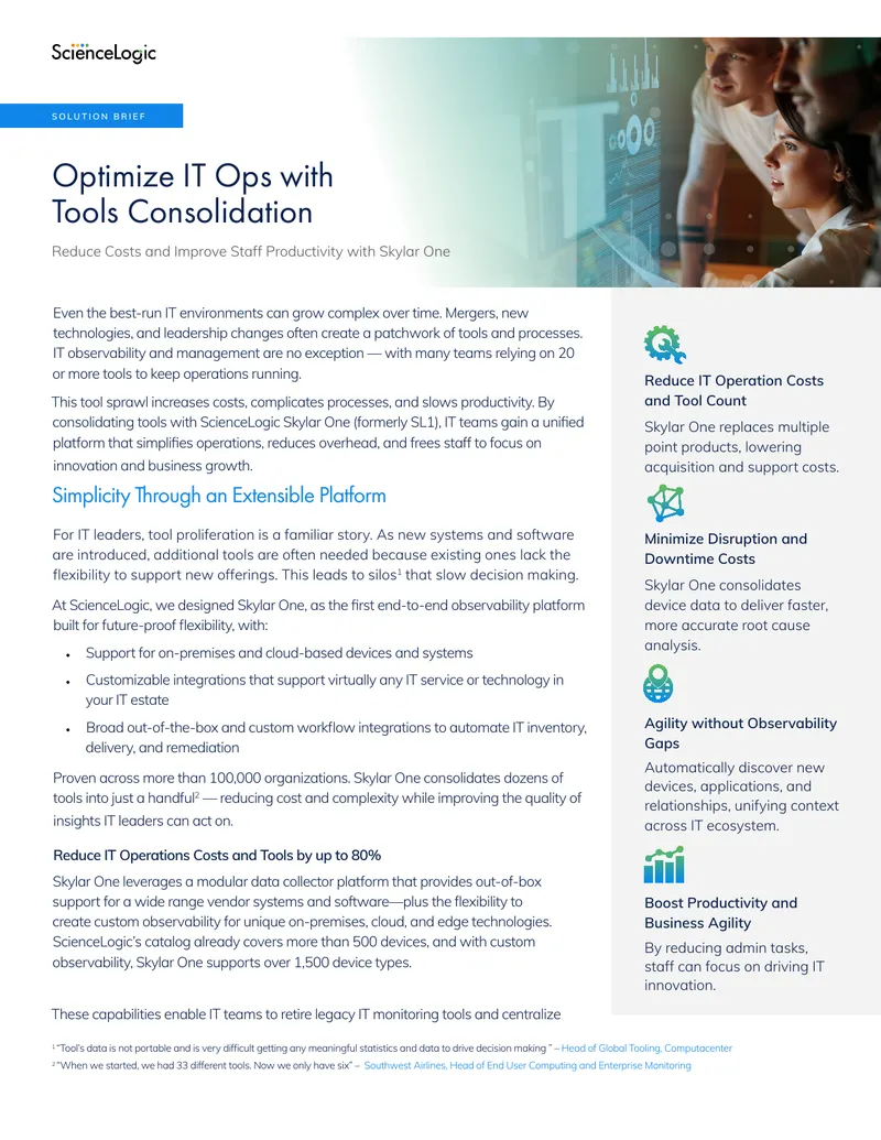 IT Operations Tool Consolidation with Skylar One