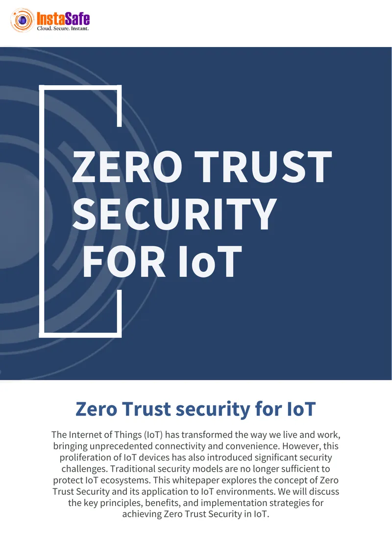 Zero Trust Security Framework for IoT Environments