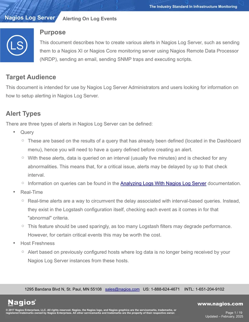 Alerting Configuration in Nagios Log Server