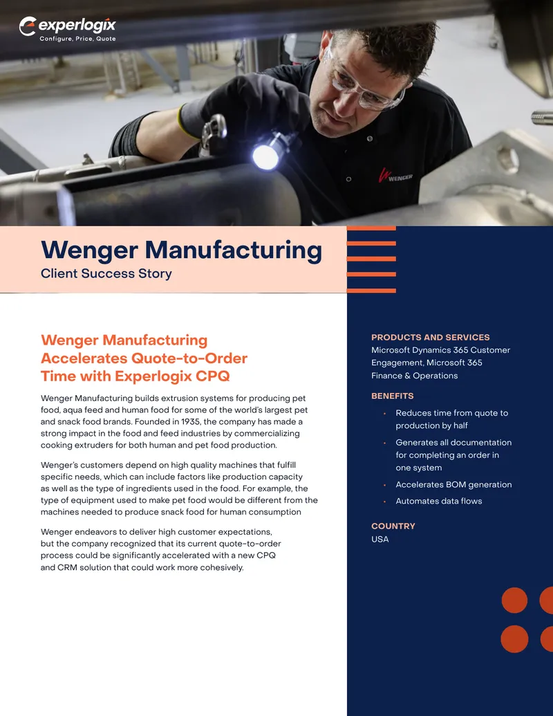 Wenger Manufacturing Client Success Story preview page 1