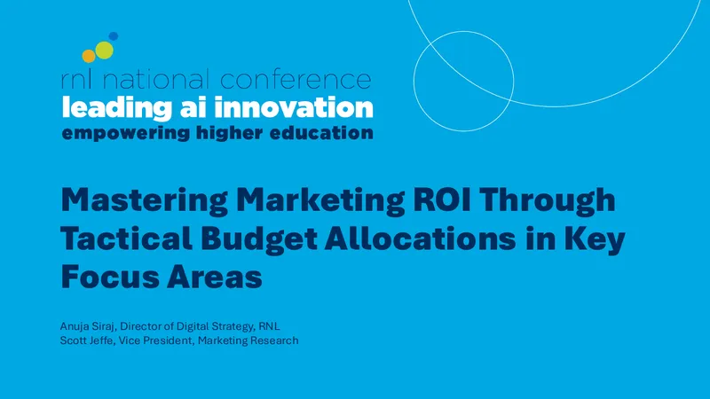 Mastering Marketing ROI Through Tactical Budget Allocations
