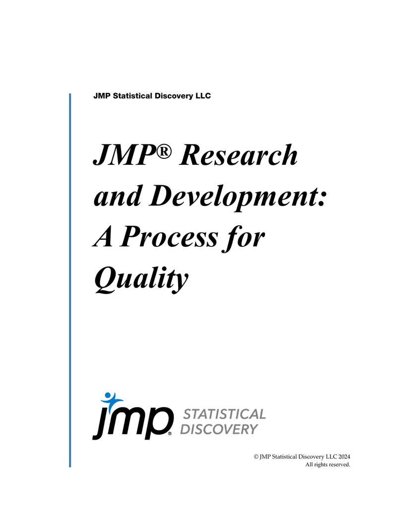 JMP Research and Development Quality Process