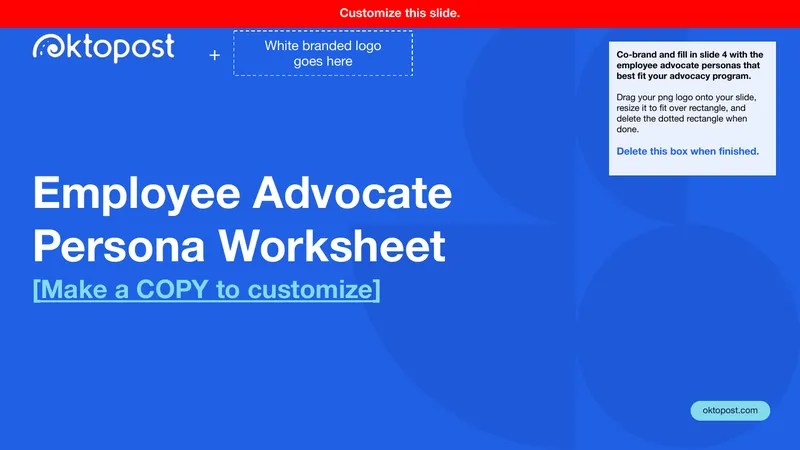 Employee Advocate Persona Worksheet Guide