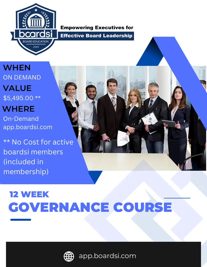 Governance Course for Corporate Board Leadership
