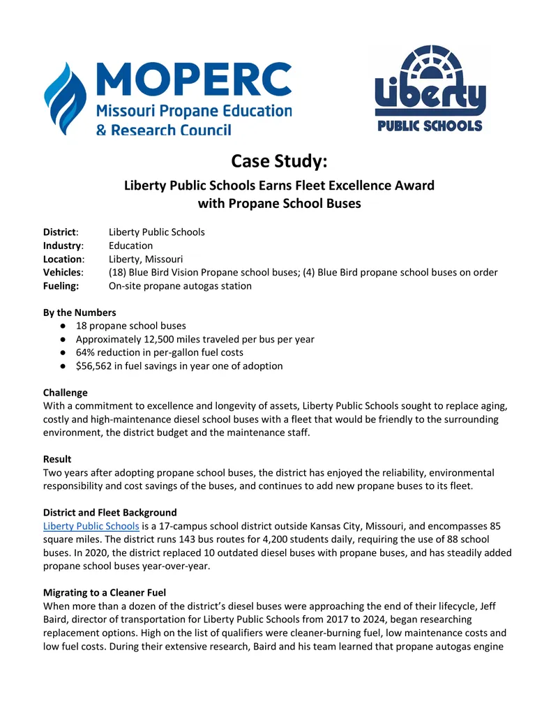 Liberty Public Schools Propane Bus Case Study