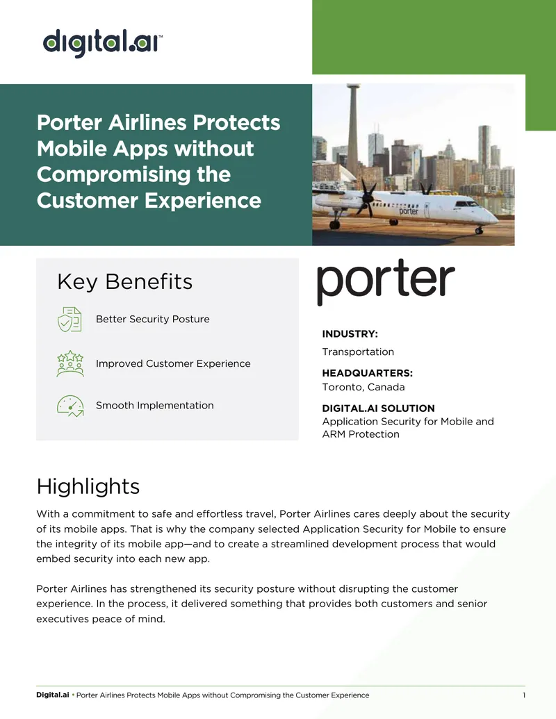 Porter Airlines Mobile App Security Implementation
