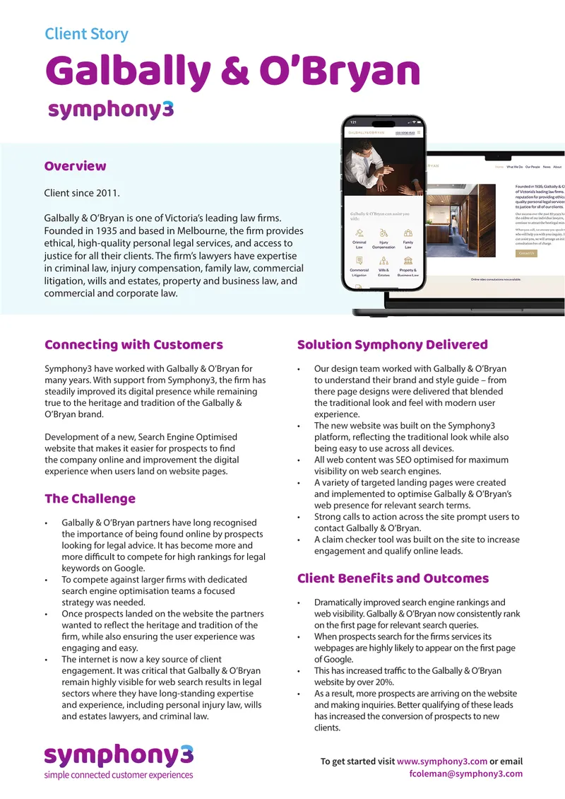 Digital Presence Enhancement for Galbally & O’Bryan