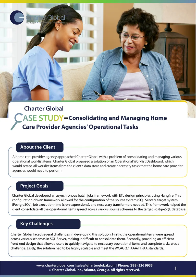 Operational Worklist Dashboard Development for Home Care Agencies