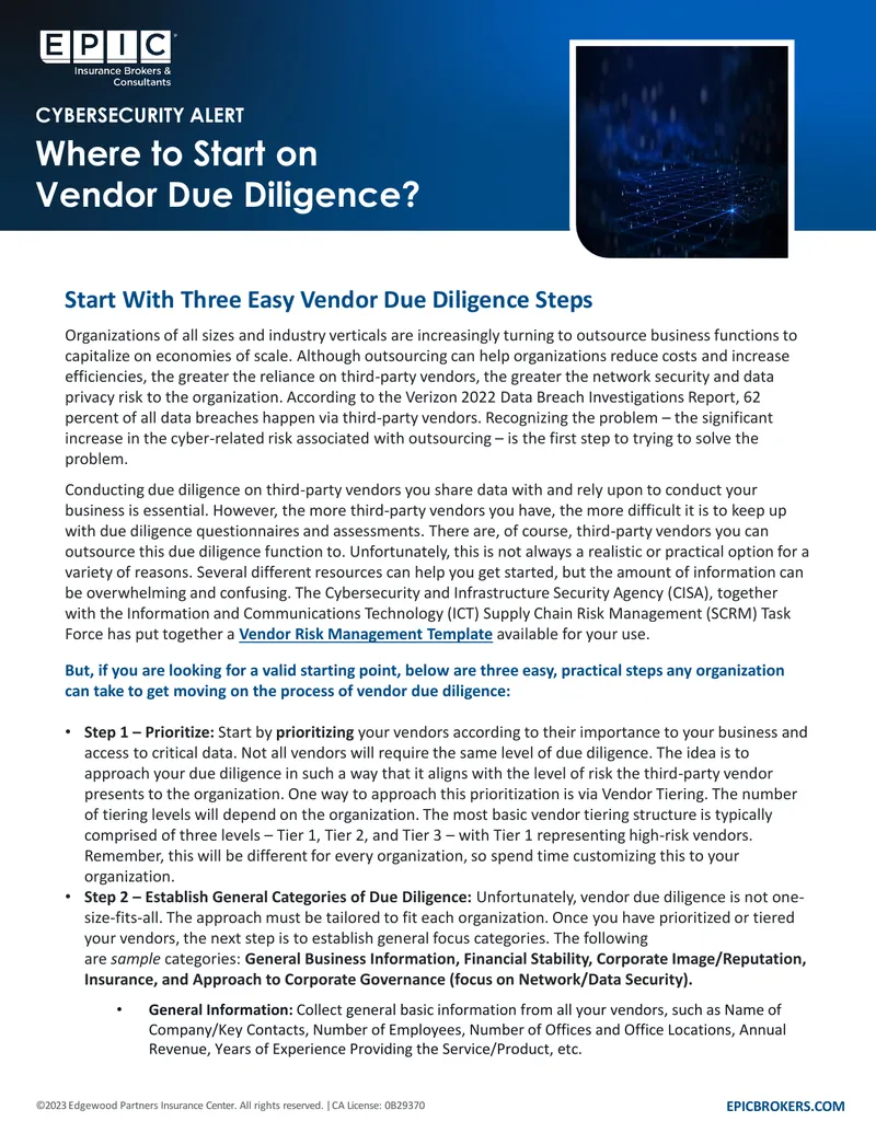 Vendor Due Diligence Steps for Organizations