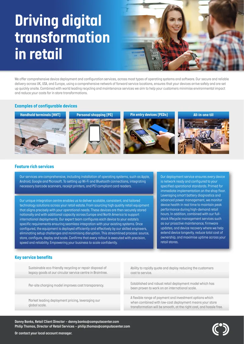 Retail Equipment Deployment and Configuration Services
