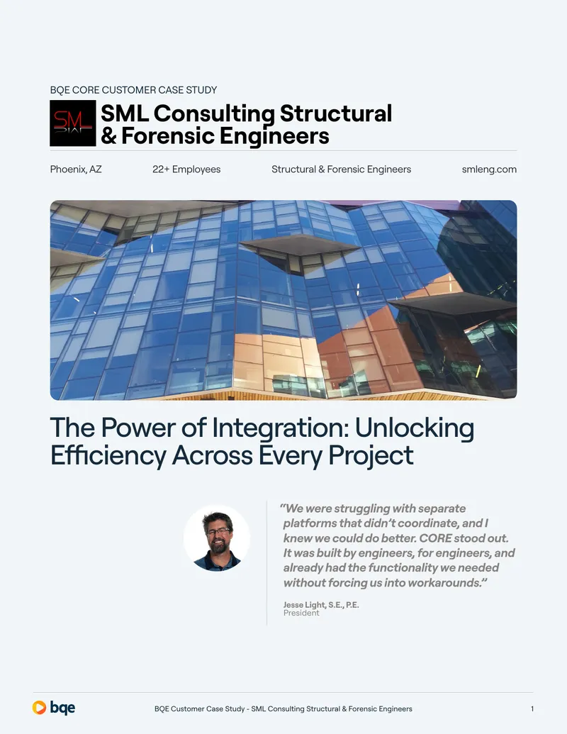 BQE Customer Case Study on SML Consulting