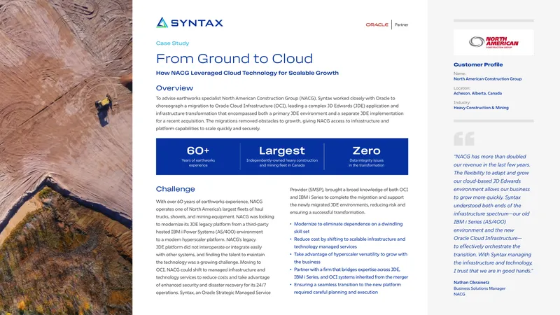 NACG Cloud Migration and Infrastructure Transformation Case Study