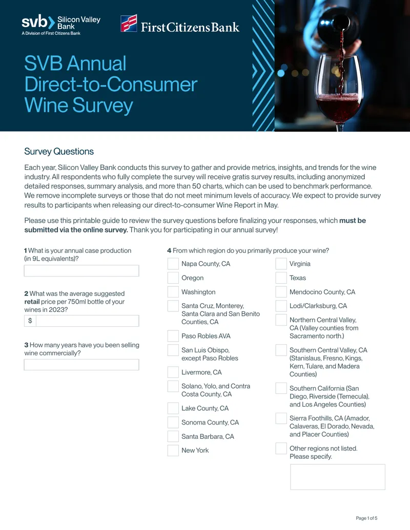 SVB Annual Direct-to-Consumer Wine Survey Guide