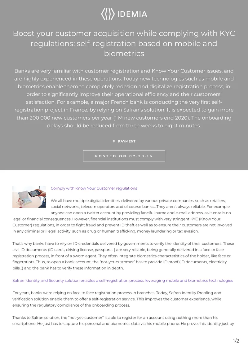 KYC Compliance and Self-Registration Solutions