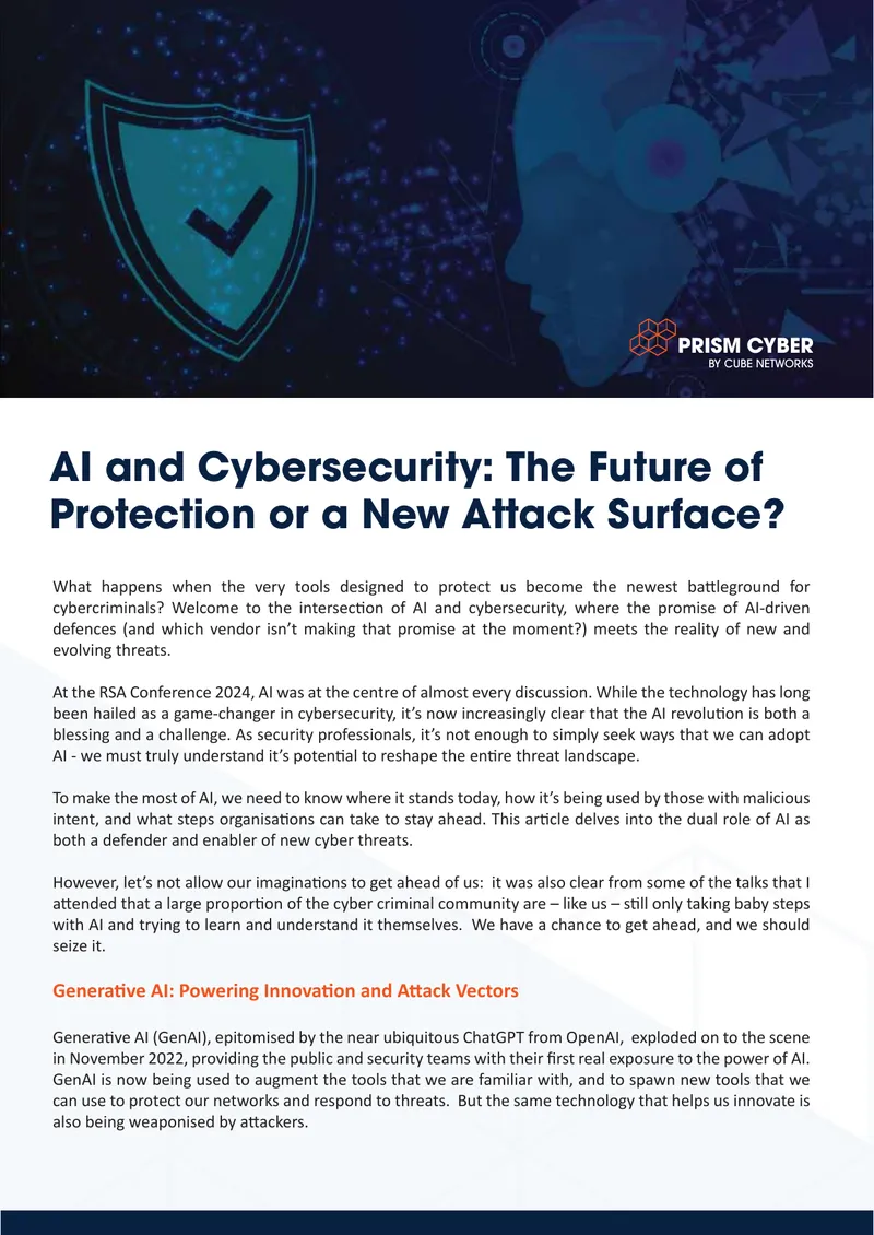 AI and Cybersecurity: Challenges and Opportunities