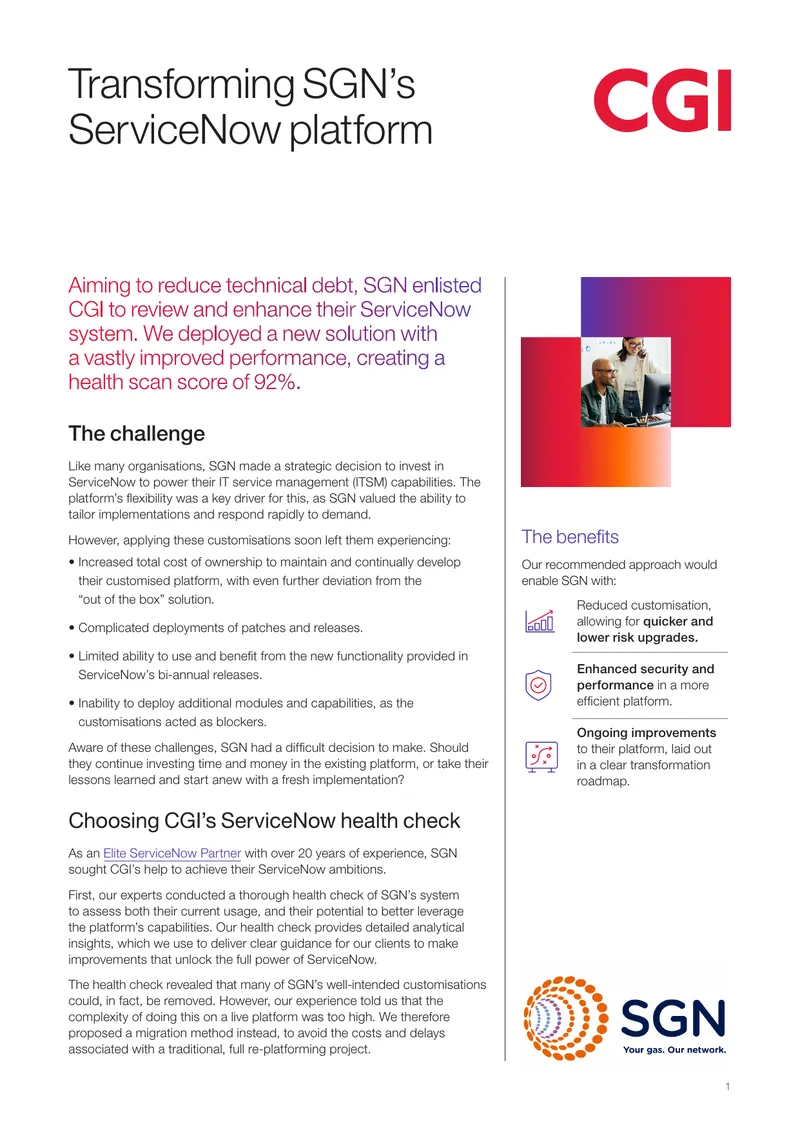 ServiceNow Platform Re-Platforming Case Study