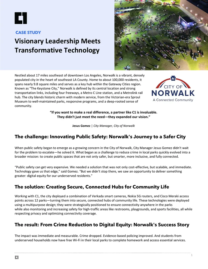 Norwalk's Public Safety and Digital Equity Transformation