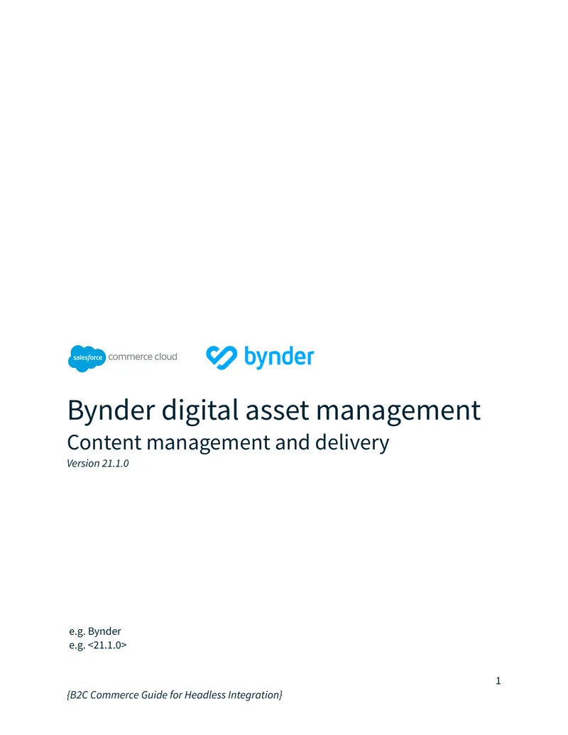 B2C Commerce Guide for Headless Integration