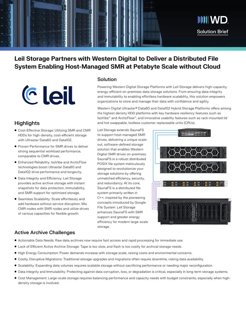 Leil Storage and Western Digital Distributed File System