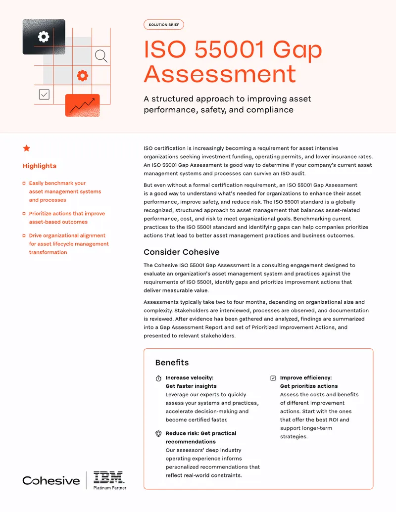 ISO 55001 Gap Assessment Solution Brief