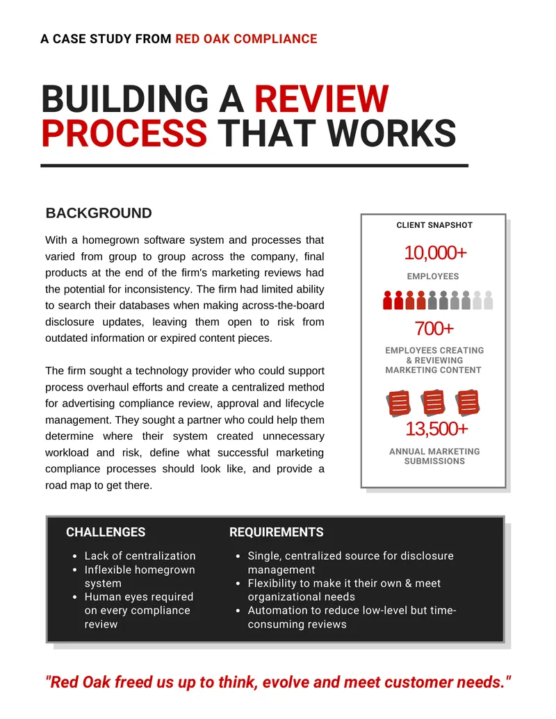 Advertising Compliance Review Process Improvement Case Study