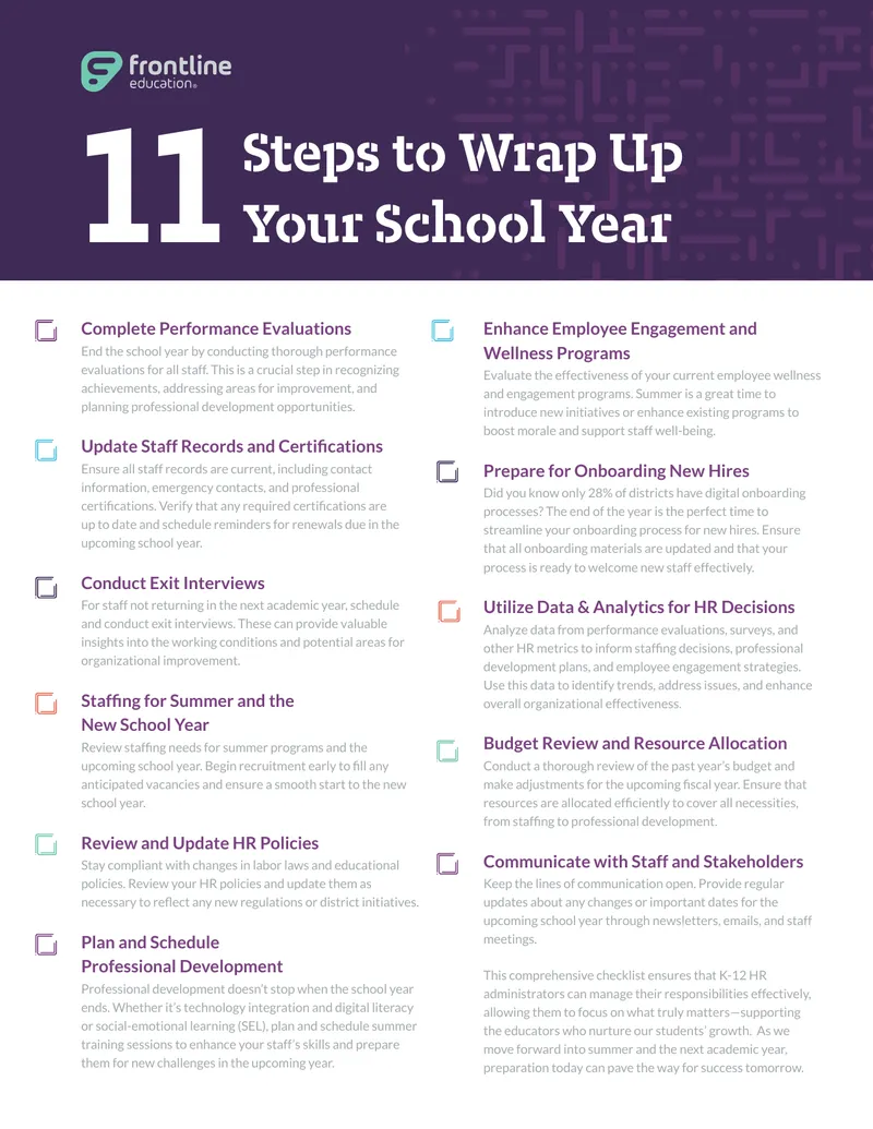 Steps to Wrap Up Your School Year