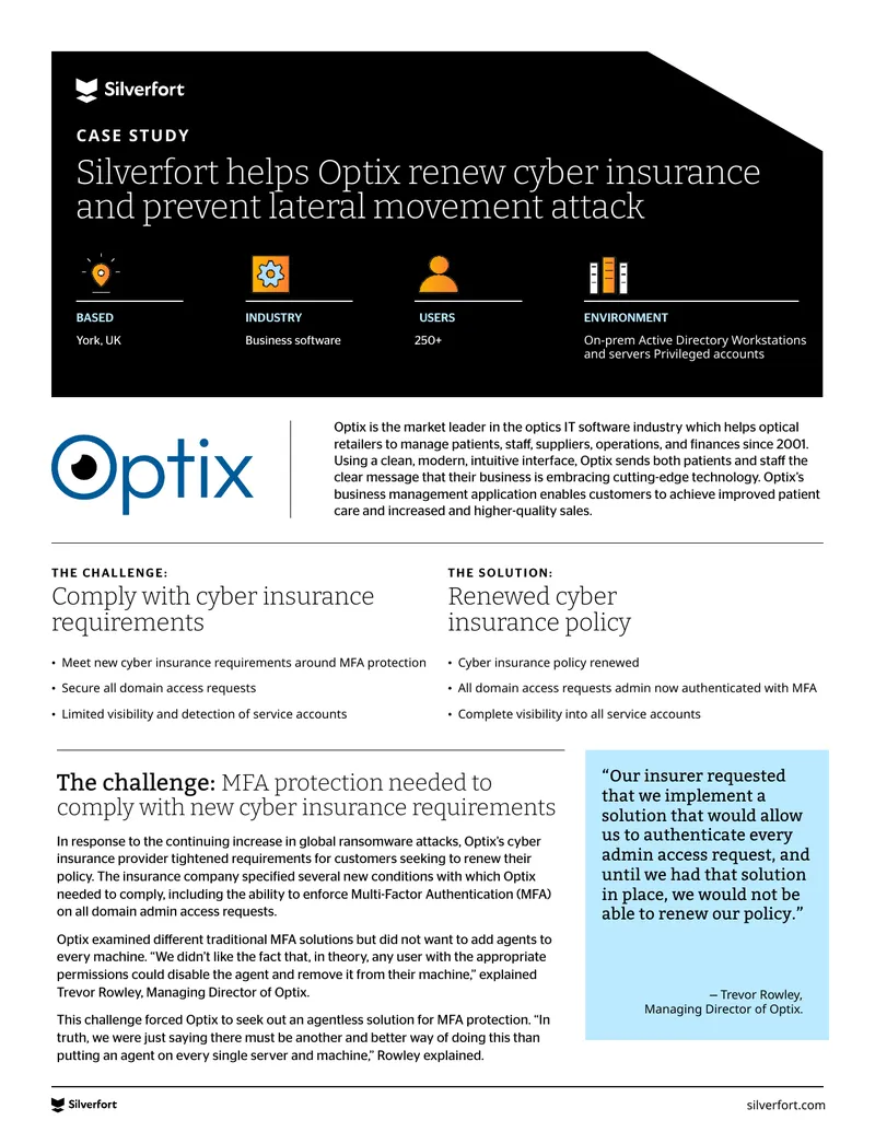 Optix Cyber Insurance Renewal Case Study