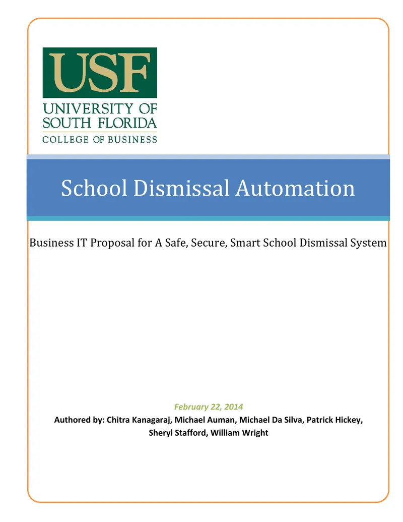 School Dismissal Automation Business Proposal