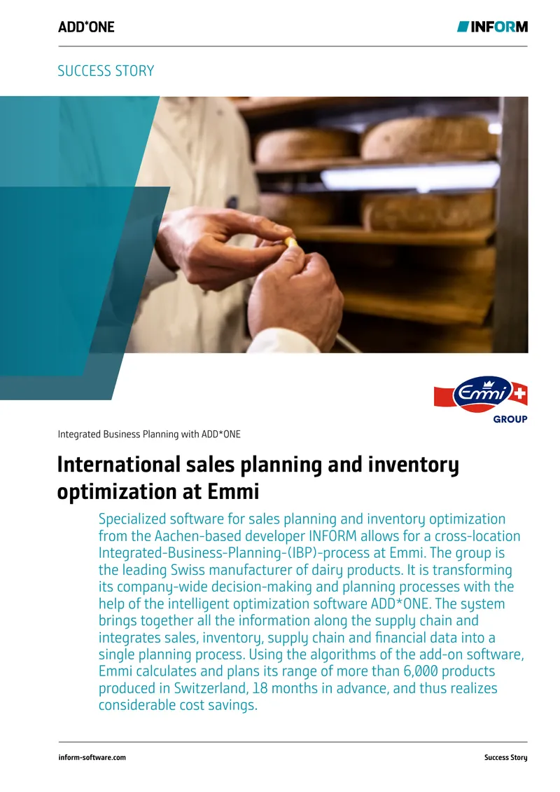 International Sales Planning and Inventory Optimization at Emmi