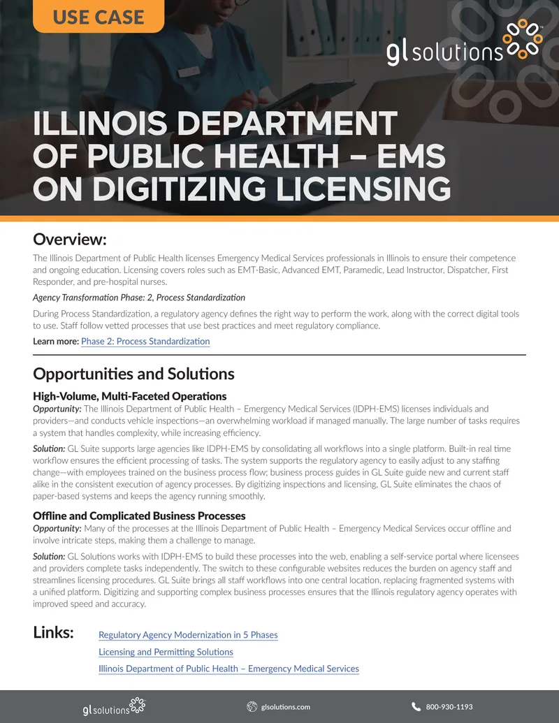 Emergency Medical Services Licensing Process Standardization