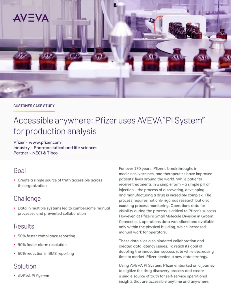 Pfizer Case Study on AVEVA PI System Implementation