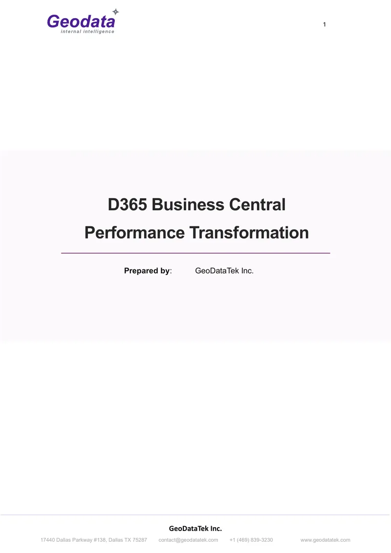 Performance Transformation Case Study for D365 Business Central