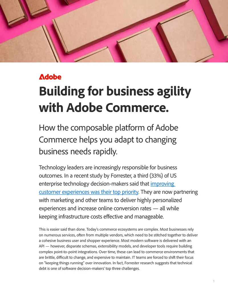 Adobe Commerce Agile Business Solutions Guide