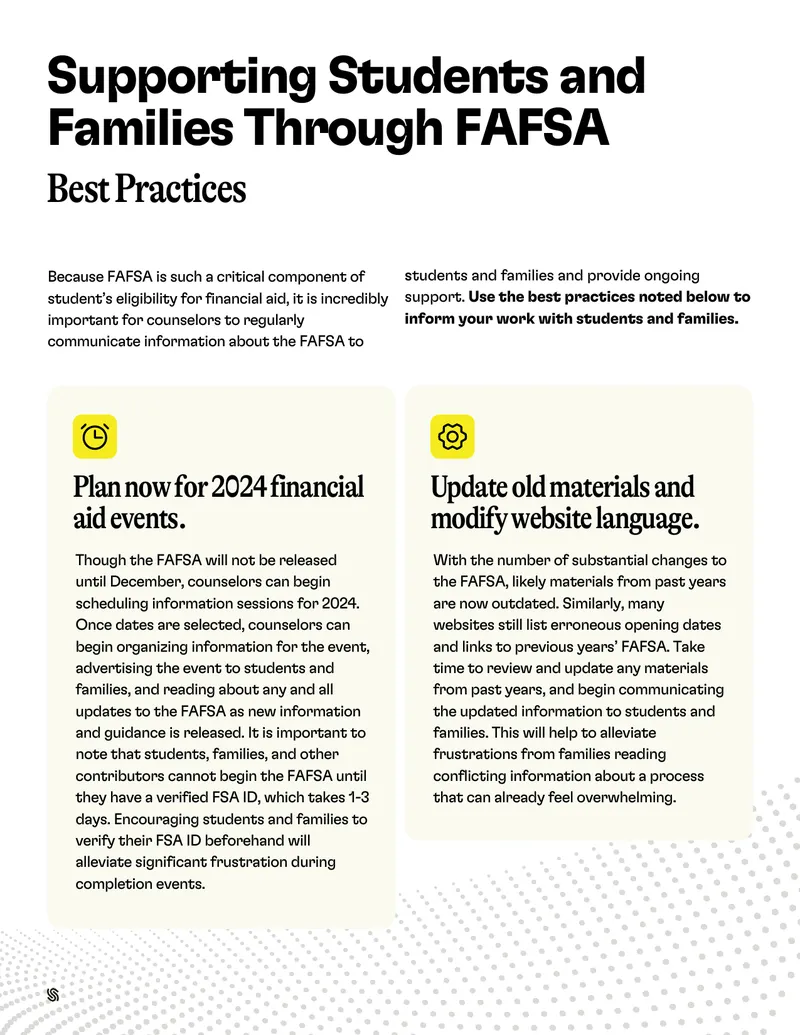 Supporting Students and Families Through FAFSA