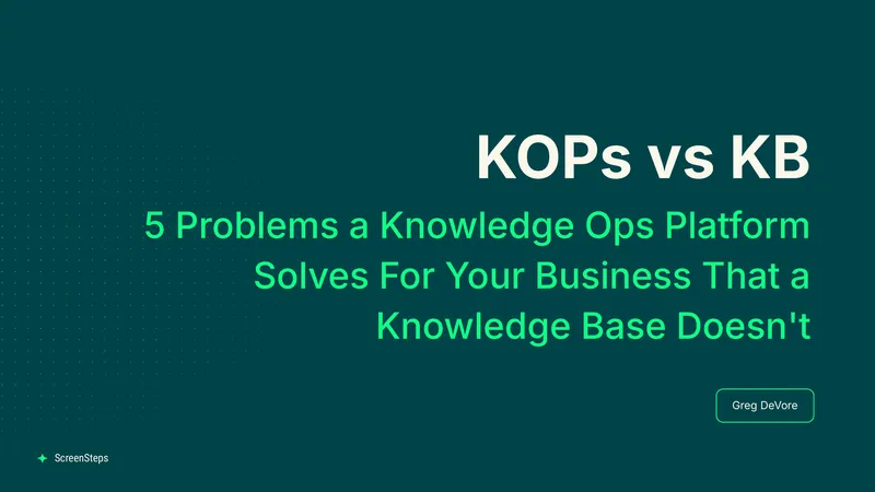 Knowledge Ops Platform Benefits and Methodologies