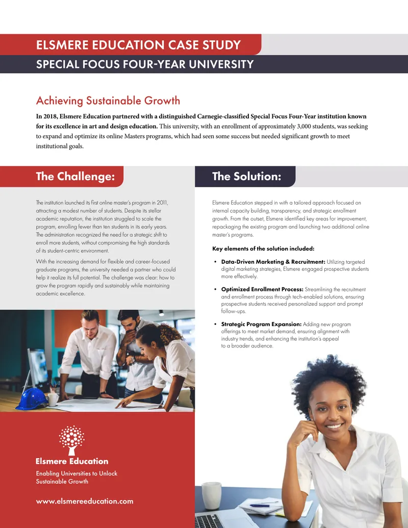 Elsmere Education Case Study on Sustainable Growth