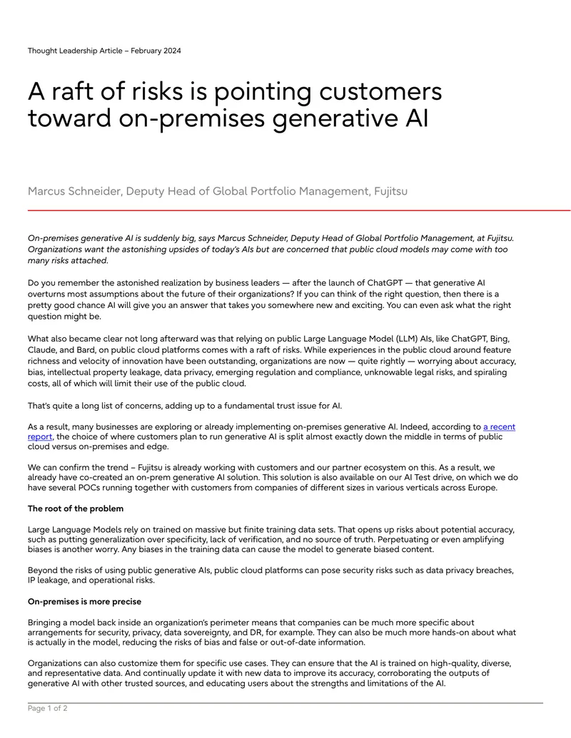 On-Premises Generative AI Adoption Trends