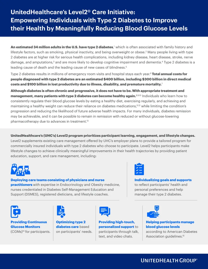 UnitedHealthcare Level2 Care Initiative for Type 2 Diabetes