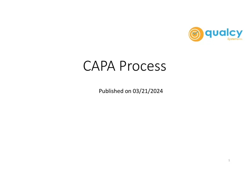 CAPA Process Implementation Guide