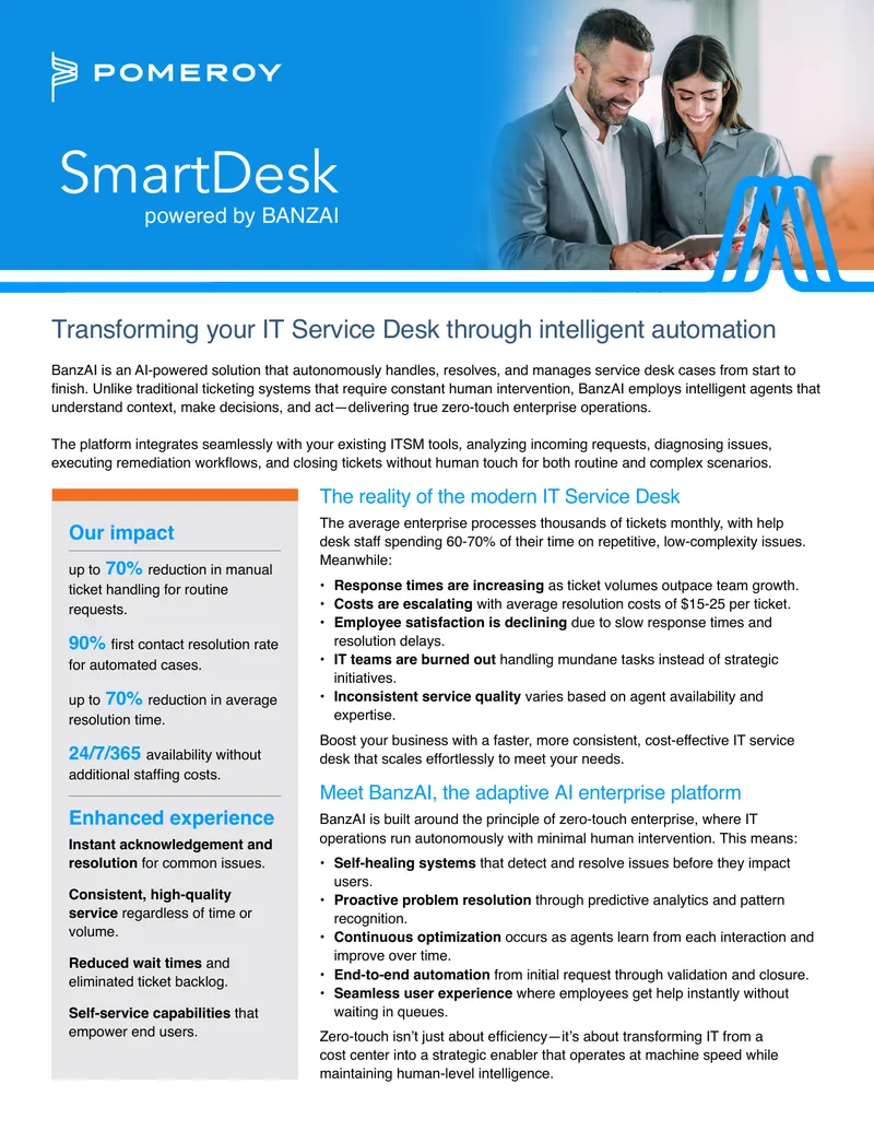 Intelligent Automation for IT Service Desk Transformation