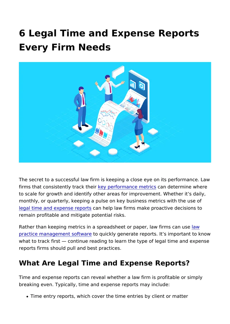 Legal Time and Expense Reporting for Law Firms