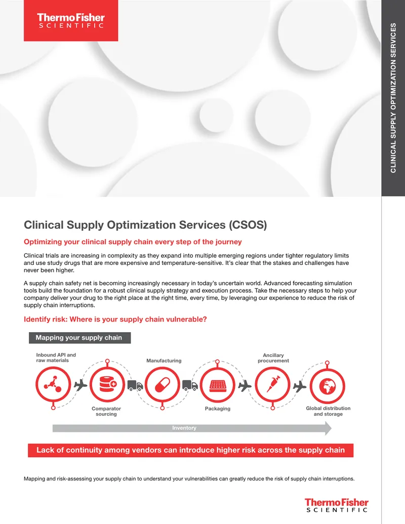 Clinical Supply Chain Optimization Services Overview
