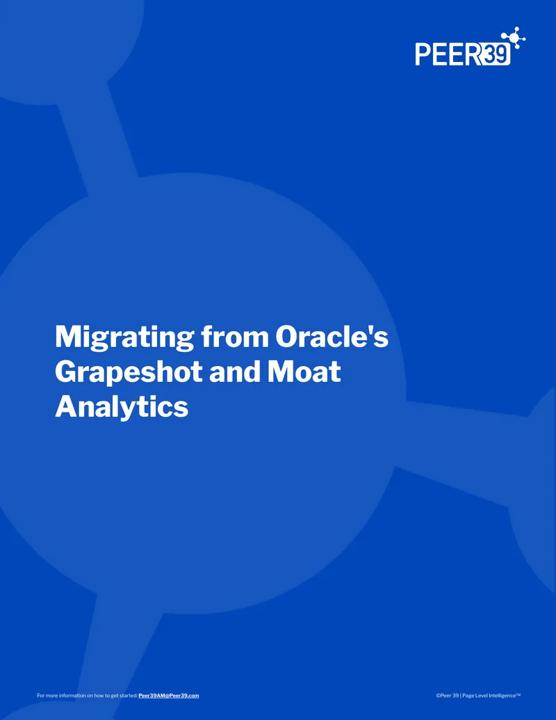 Guide to Migrating from Oracle Advertising to Peer39