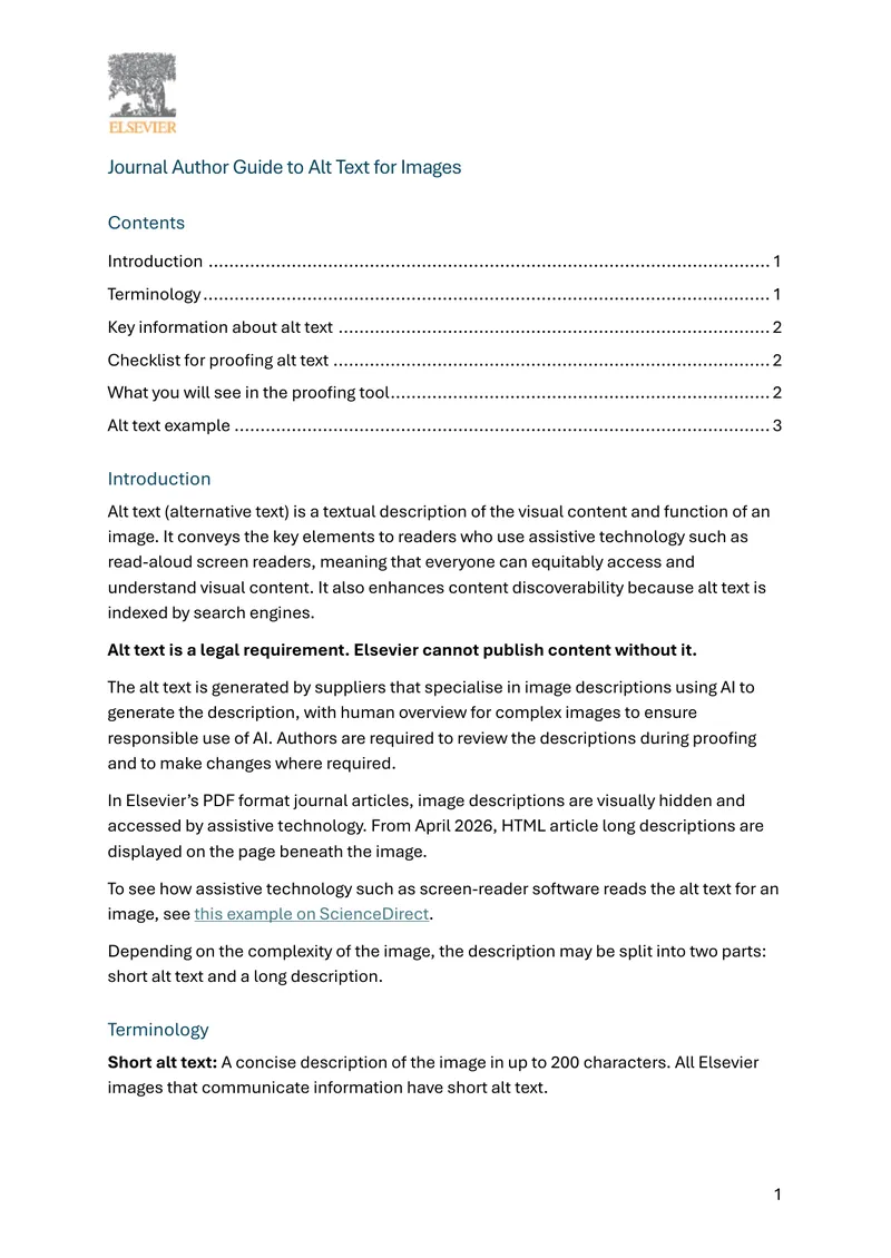 Journal Author Guide to Alt Text for Images