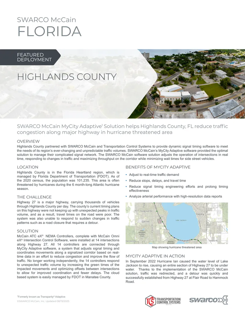 Traffic Management Solution for Hurricane Threatened Areas