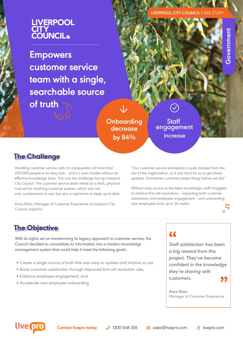 Liverpool City Council Customer Service Case Study