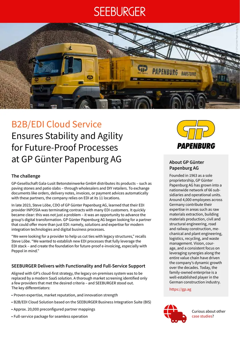 B2B EDI Cloud Service Implementation Case Study preview page 1