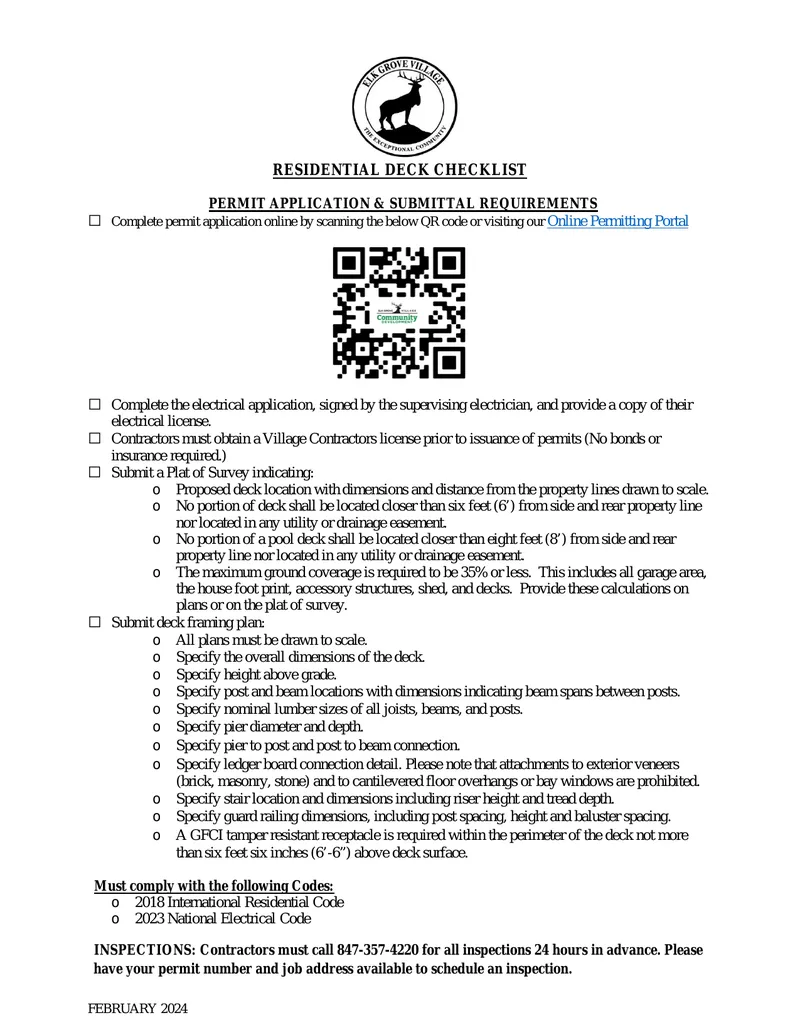 Residential Deck Construction Checklist