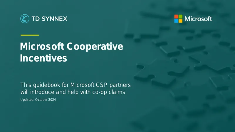 Microsoft Cooperative Incentives Guidebook for CSP Partners