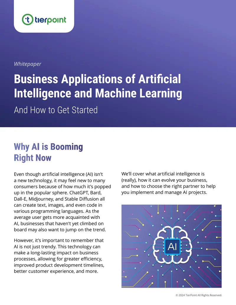 Business Applications of Artificial Intelligence and Machine Learning